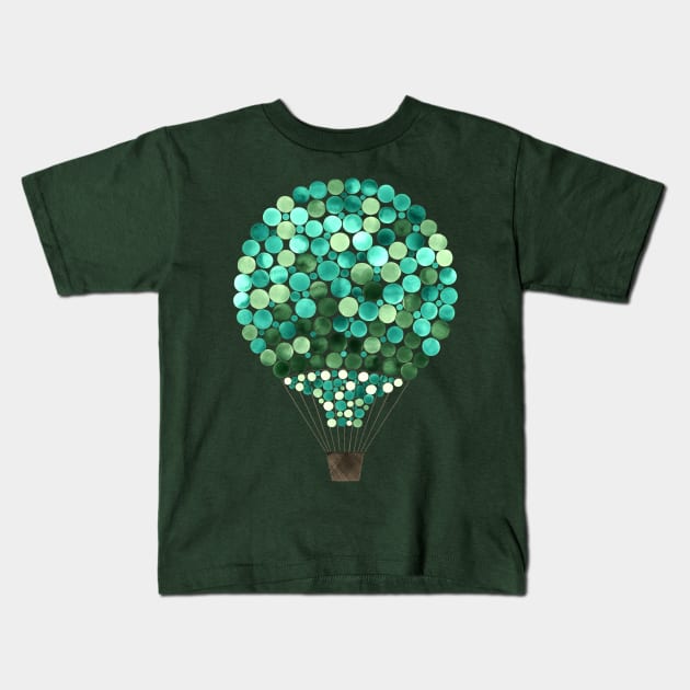 Hot Air Balloon Kids T-Shirt by onceuponapaper